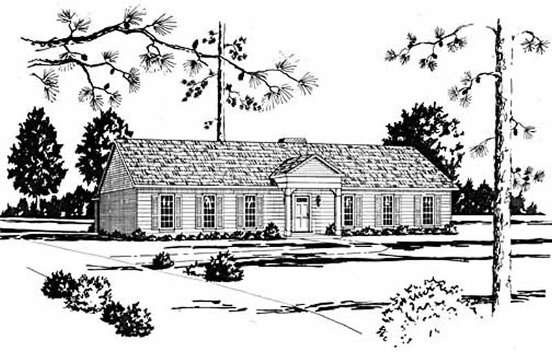 Ranch home (ThePlanCollection: Plan #139-1118)