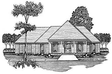 4-Bedroom, 2057 Sq Ft Country Home Plan - 139-1121 - Main Exterior