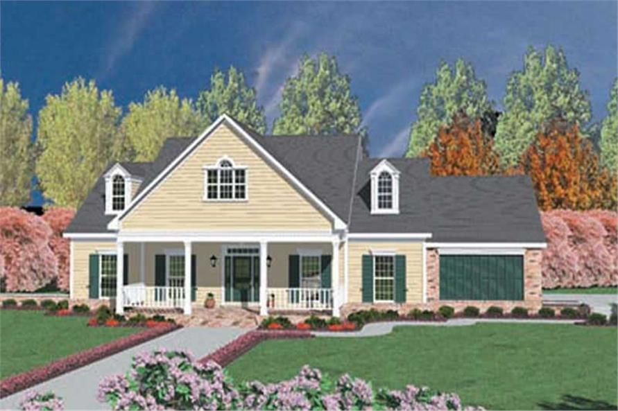 3-Bedroom, 2211 Sq Ft Country House Plan - 139-1196 - Front Exterior