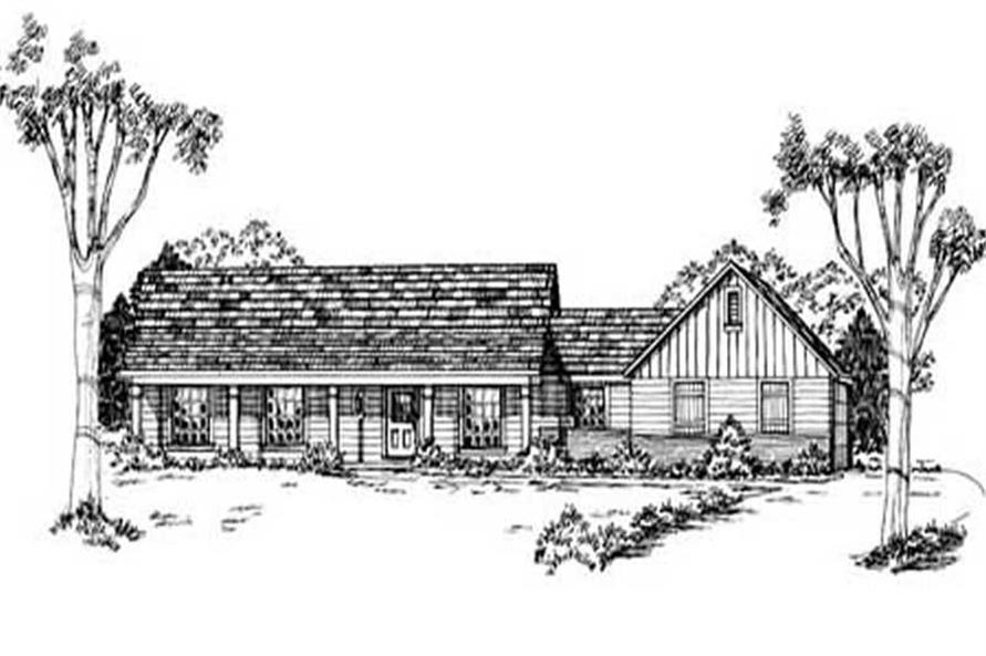 3-Bedroom, 1460 Sq Ft Country Home Plan - 139-1205 - Main Exterior