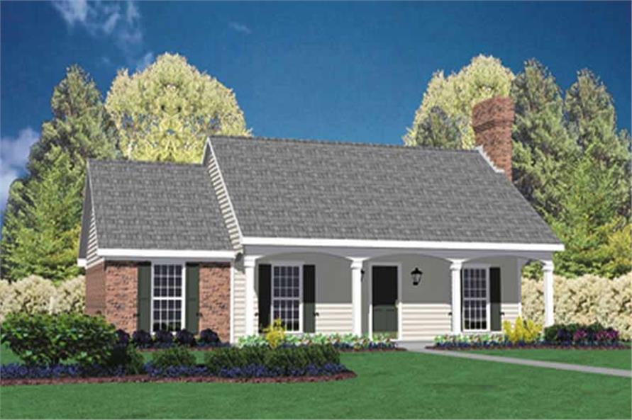 Front elevation of Country home (ThePlanCollection: House Plan #139-1221)