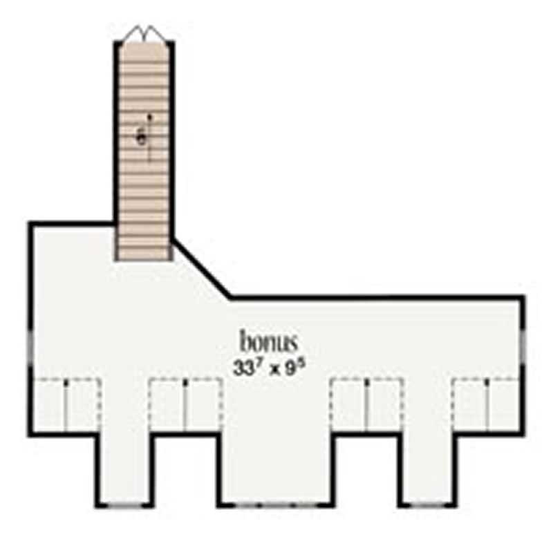 Floor Plan Bonus Room of ---Primary Style--- Plan #139-1228