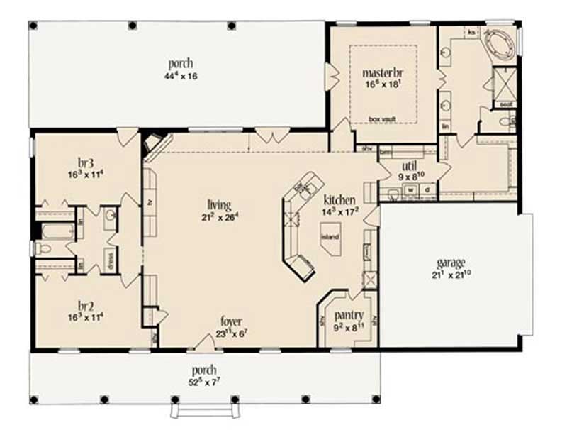 Floor Plan First Story of Plan #139-1229