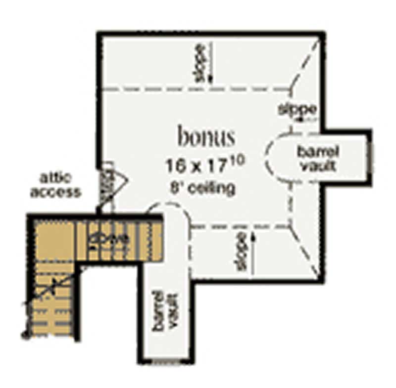 Bonus Room of Acadian Plan #139-1230