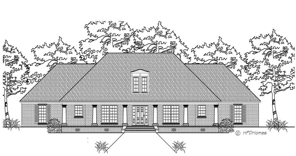 This is the front elevation of these European Homeplans.