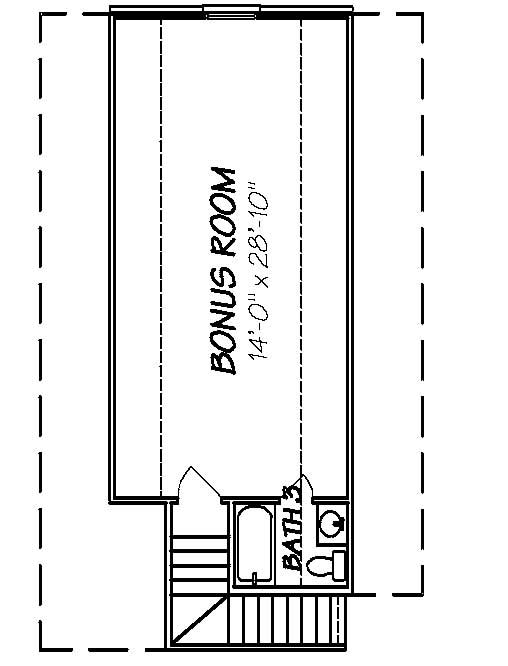 Floor Plan Second Story of Country Plan #140-1065