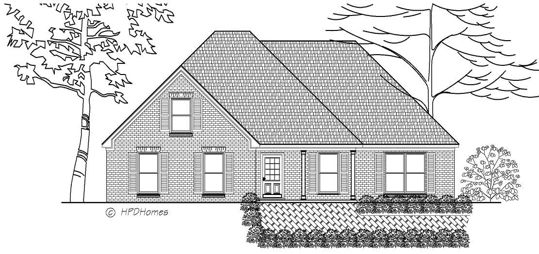 This is a black and white rendering of these boring Home Plans.
