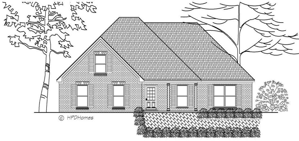 This is a black and white rendering of these boring Home Plans.