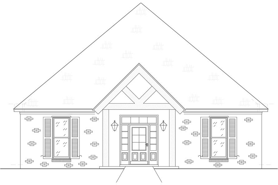 Home Plan Front Elevation of this 4-Bedroom,2566 Sq Ft Plan -140-1104