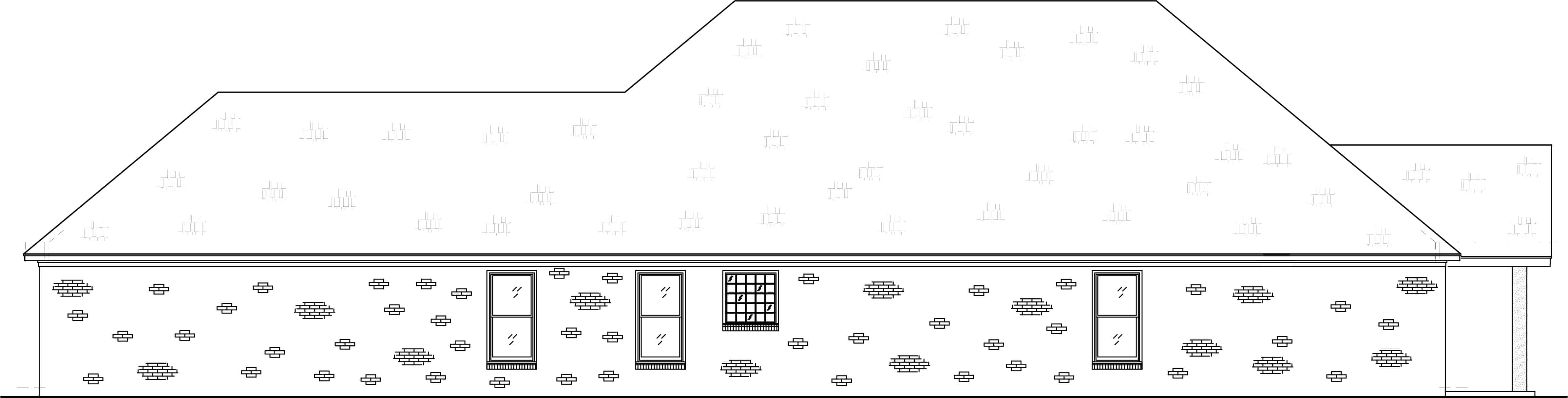 Home Plan Left Elevation of this 4-Bedroom,2566 Sq Ft Plan -140-1104