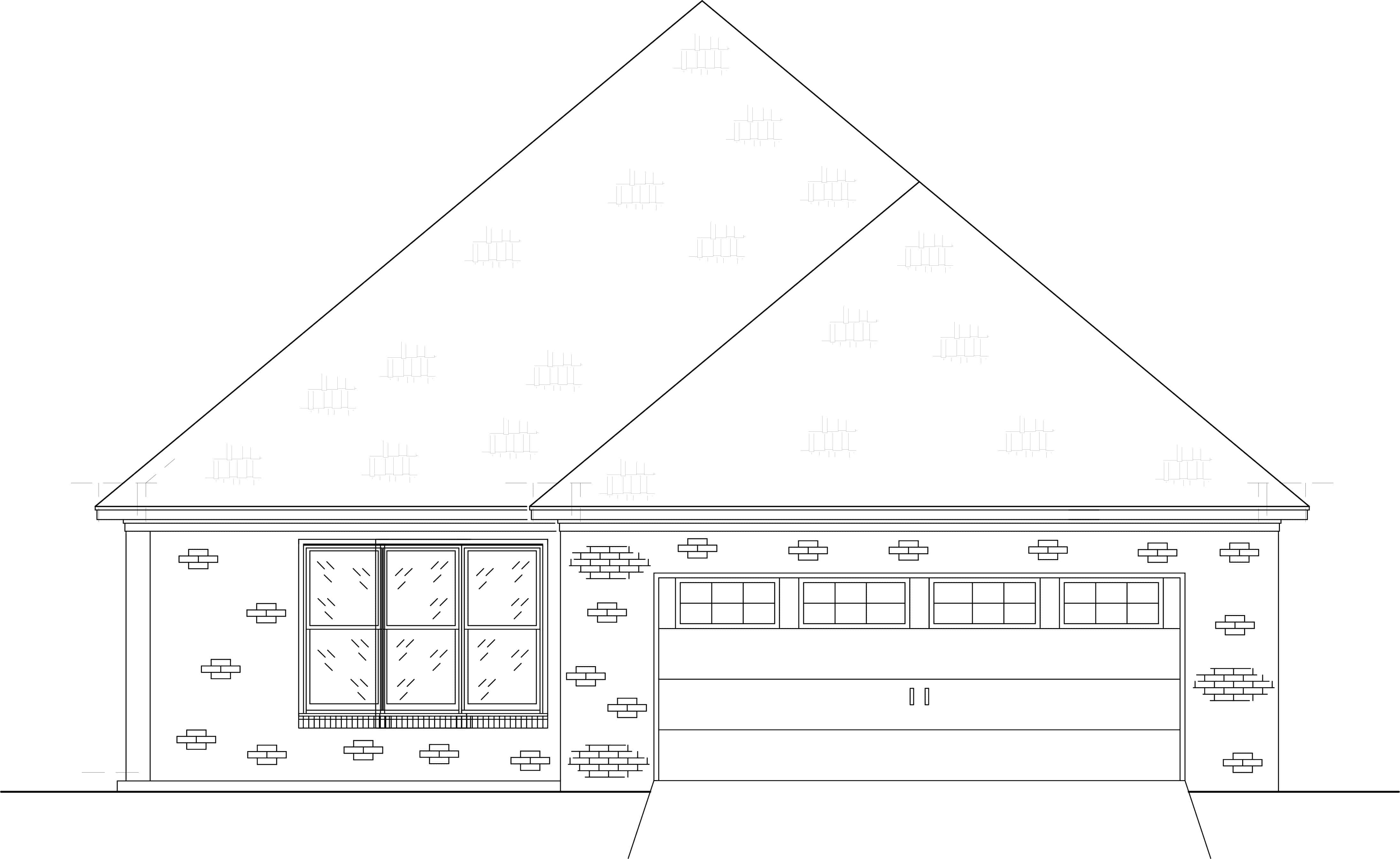 Home Plan Rear Elevation of this 4-Bedroom,2566 Sq Ft Plan -140-1104