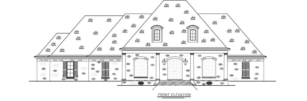 Home Plan Front Elevation of this 3-Bedroom,3860 Sq Ft Plan -140-1109