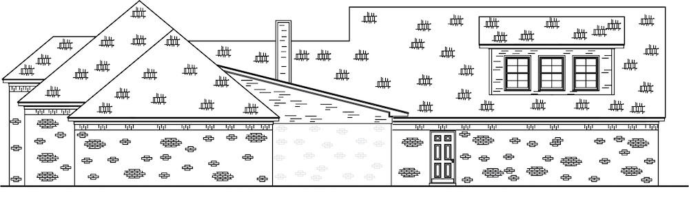Home Plan Right Elevation of this 3-Bedroom,2176 Sq Ft Plan -140-1118