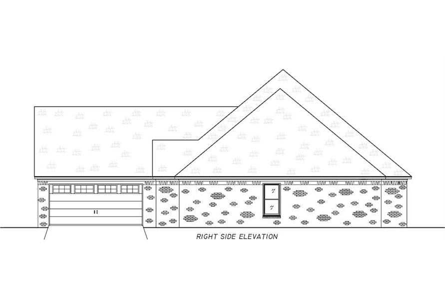 140-1119: Home Plan Right Elevation