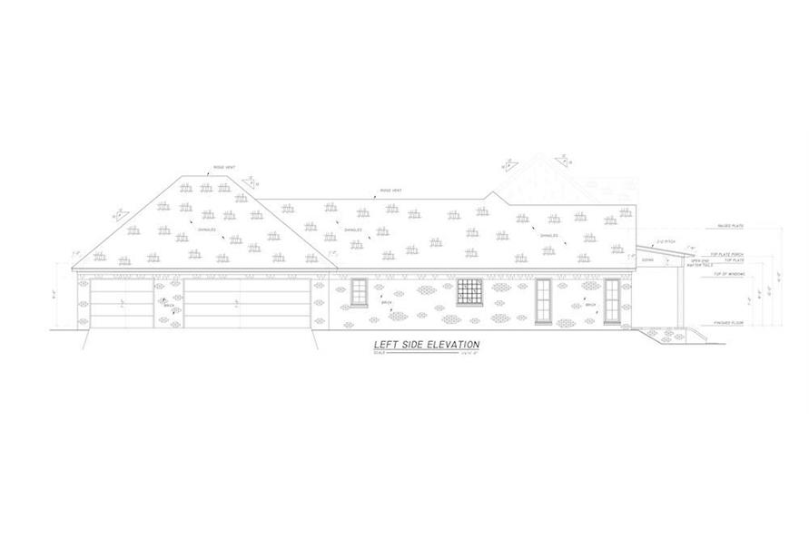 Home Plan Left Elevation of this 4-Bedroom,2292 Sq Ft Plan -140-1120