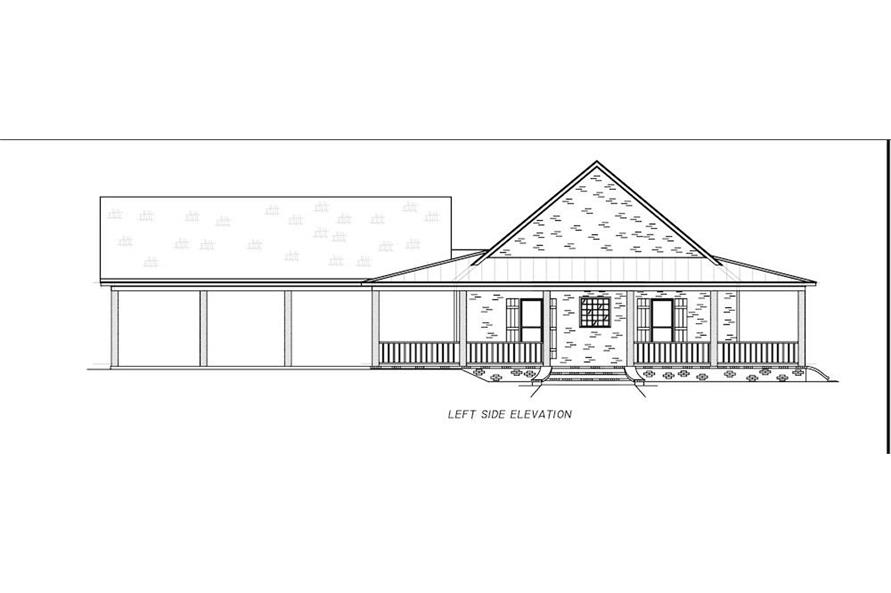 Home Plan Left Elevation of this 3-Bedroom,2621 Sq Ft Plan -140-1121