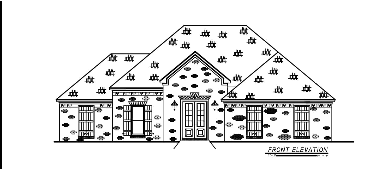Home Plan Front Elevation of this 3-Bedroom,1969 Sq Ft Plan -140-1127