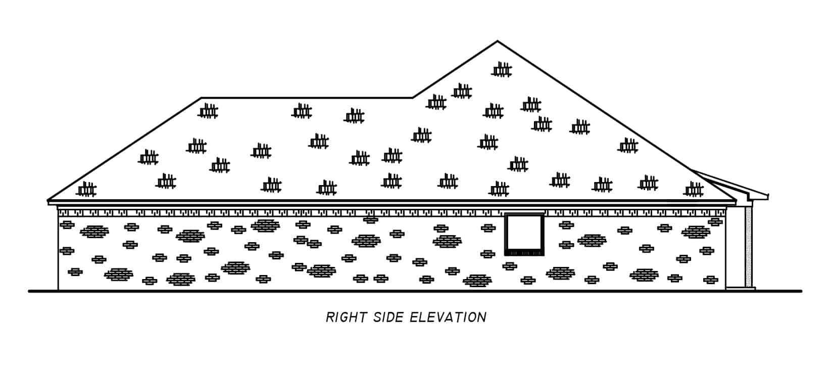Home Plan Right Elevation of this 3-Bedroom,1969 Sq Ft Plan -140-1127