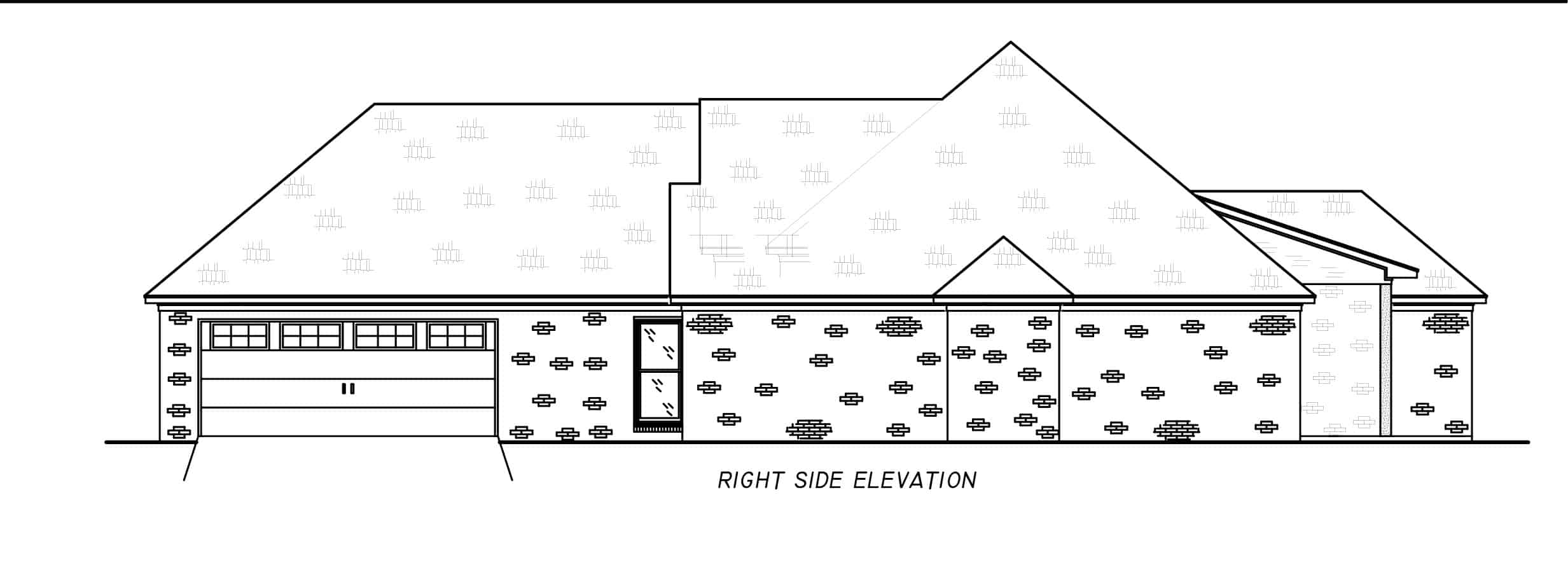 Home Plan Right Elevation of this 3-Bedroom,1936 Sq Ft Plan -140-1129