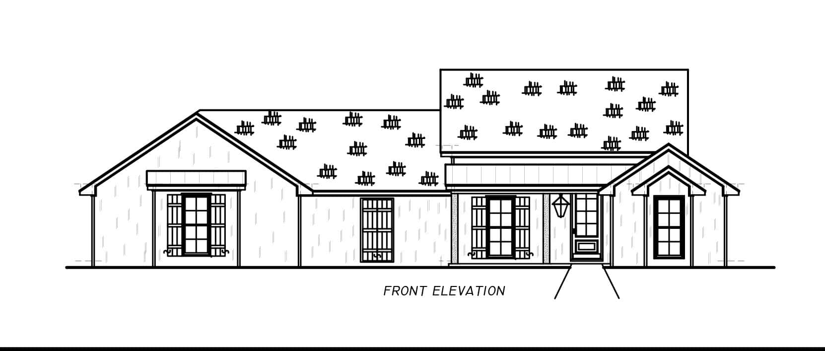 Home Plan Front Elevation of this 4-Bedroom,3084 Sq Ft Plan -140-1136