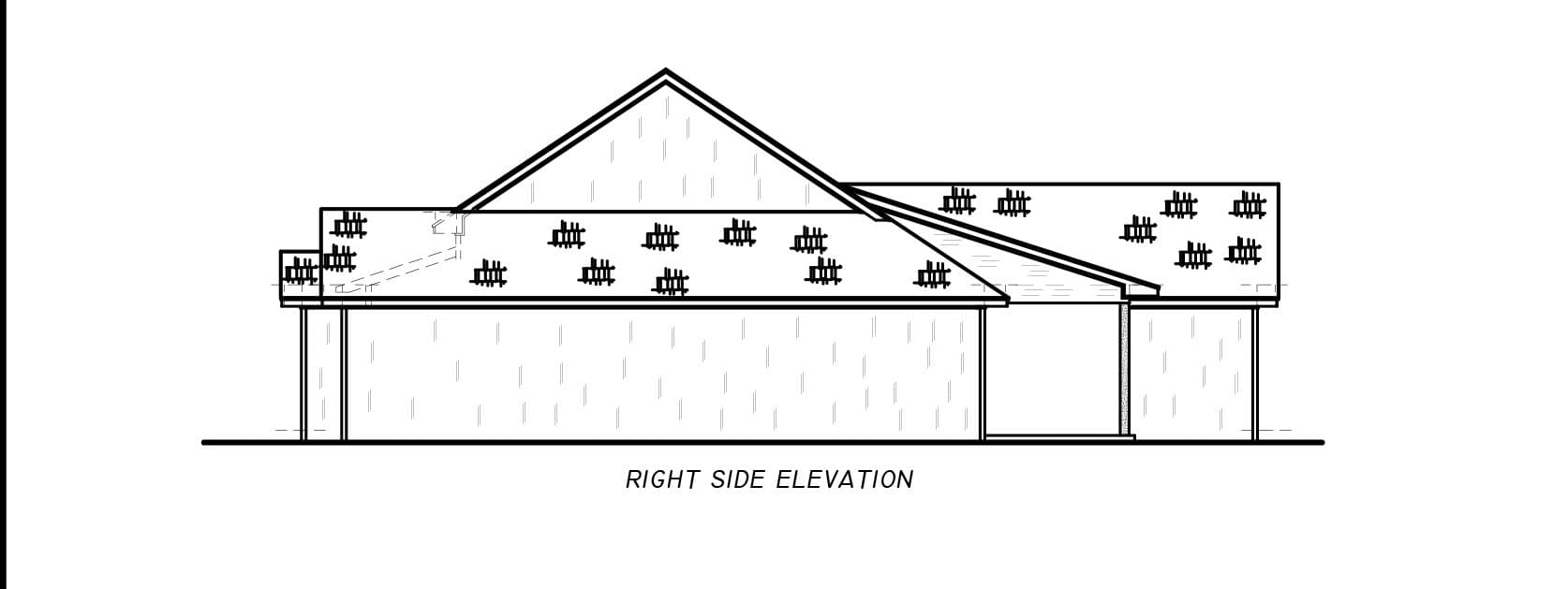 Home Plan Right Elevation of this 4-Bedroom,3084 Sq Ft Plan -140-1136