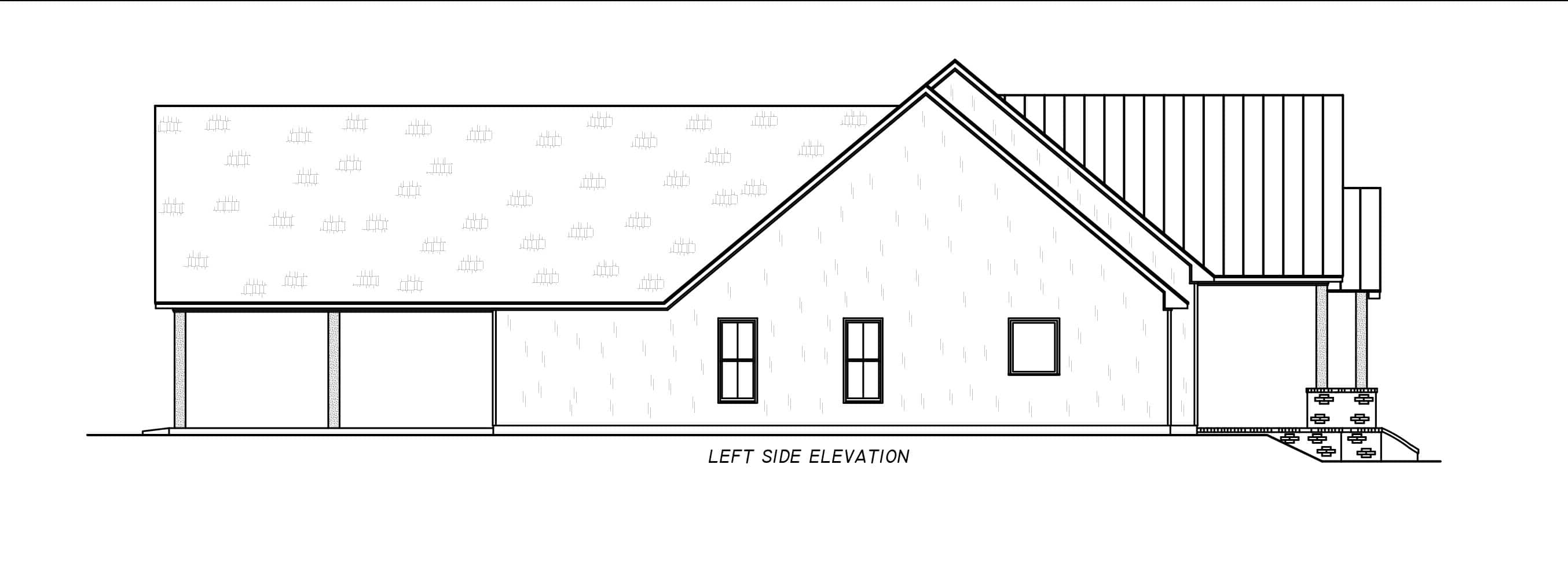 Home Plan Left Elevation of this 4-Bedroom,3017 Sq Ft Plan -140-1137