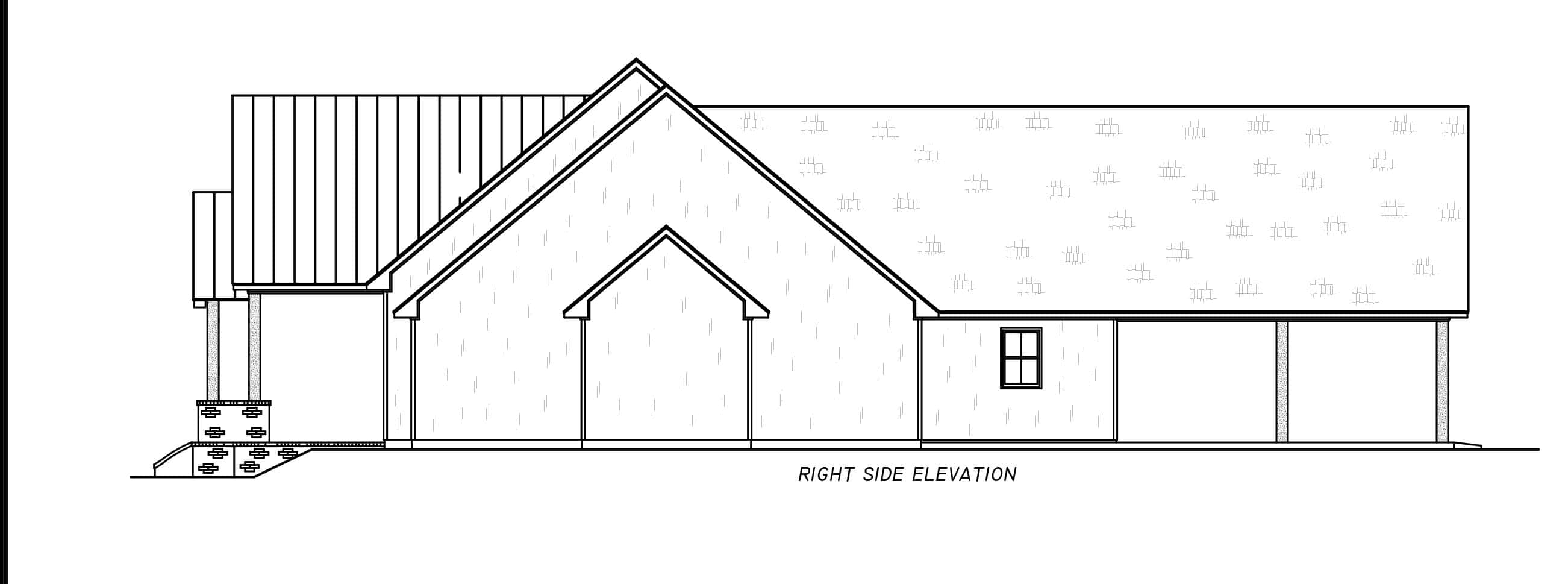 Home Plan Right Elevation of this 4-Bedroom,3017 Sq Ft Plan -140-1137
