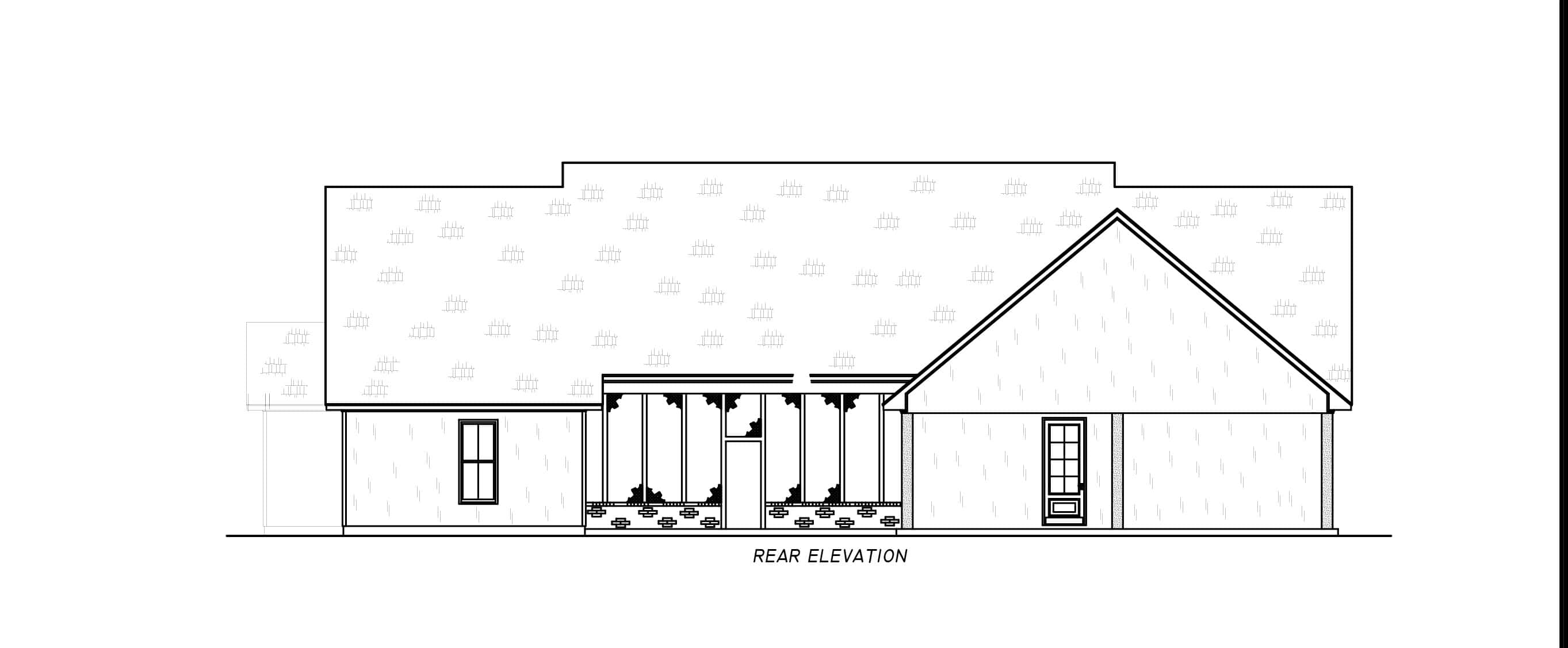 Home Plan Rear Elevation of this 4-Bedroom,3017 Sq Ft Plan -140-1137