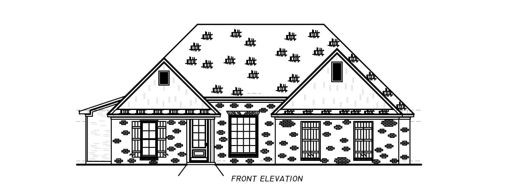 Home Plan Front Elevation of this 4-Bedroom,1967 Sq Ft Plan -140-1138
