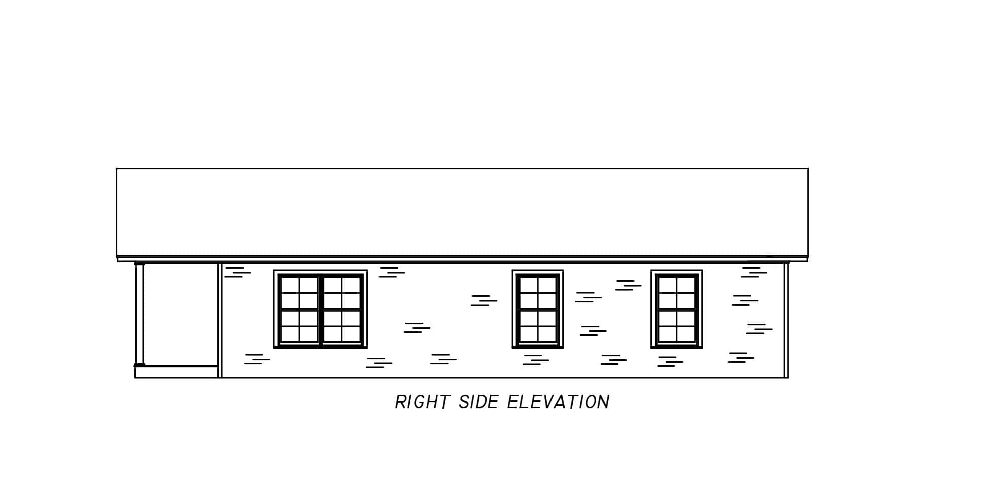 Home Plan Right Elevation of this 3-Bedroom,1176 Sq Ft Plan -140-1139