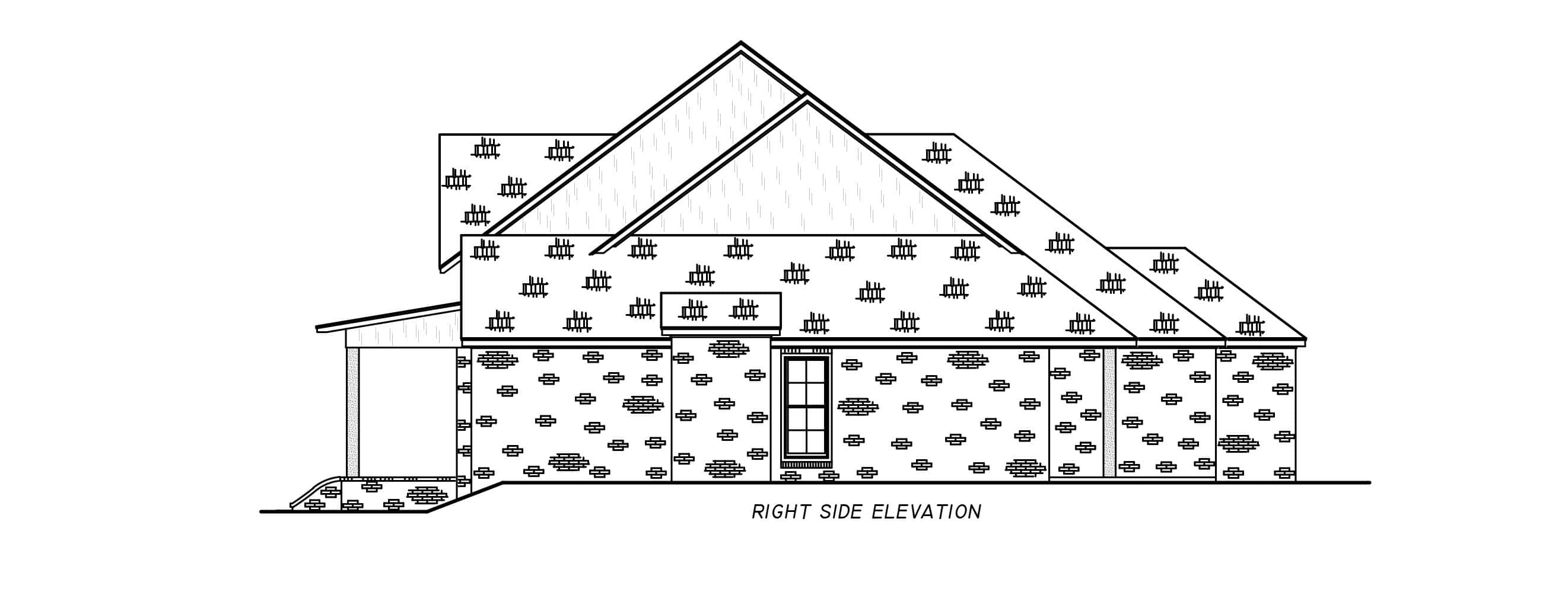 Home Plan Rear Elevation of this 3-Bedroom,2841 Sq Ft Plan -140-1140