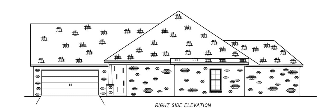 Home Plan Right Elevation of this 5-Bedroom,1832 Sq Ft Plan -140-1141