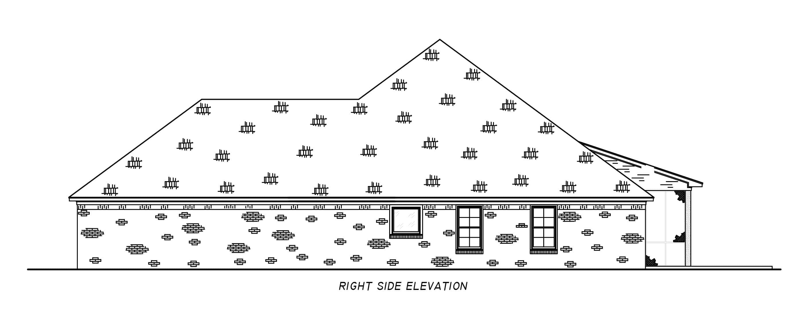 Home Plan Right Elevation of this 4-Bedroom,3084 Sq Ft Plan -140-1142