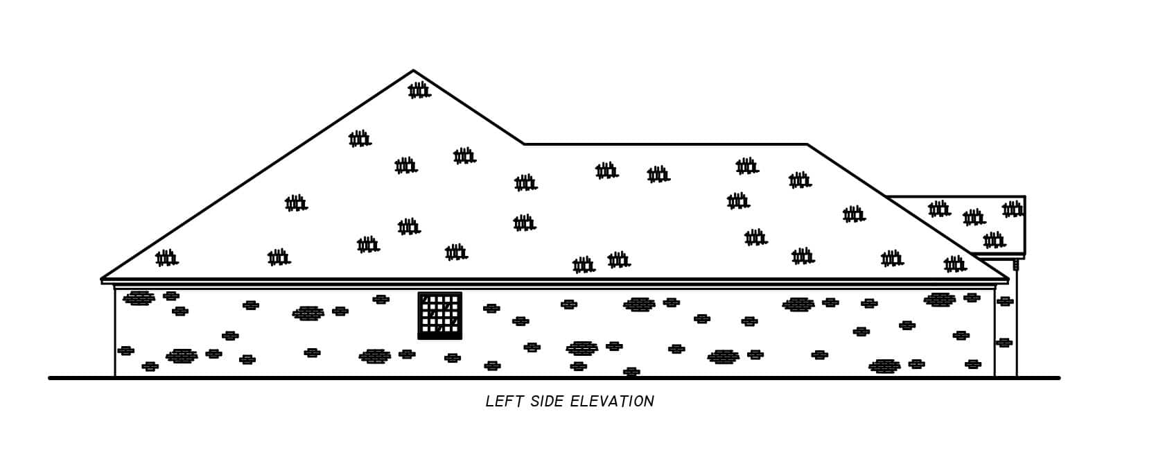 Home Plan Left Elevation of this 3-Bedroom,2286 Sq Ft Plan -140-1143