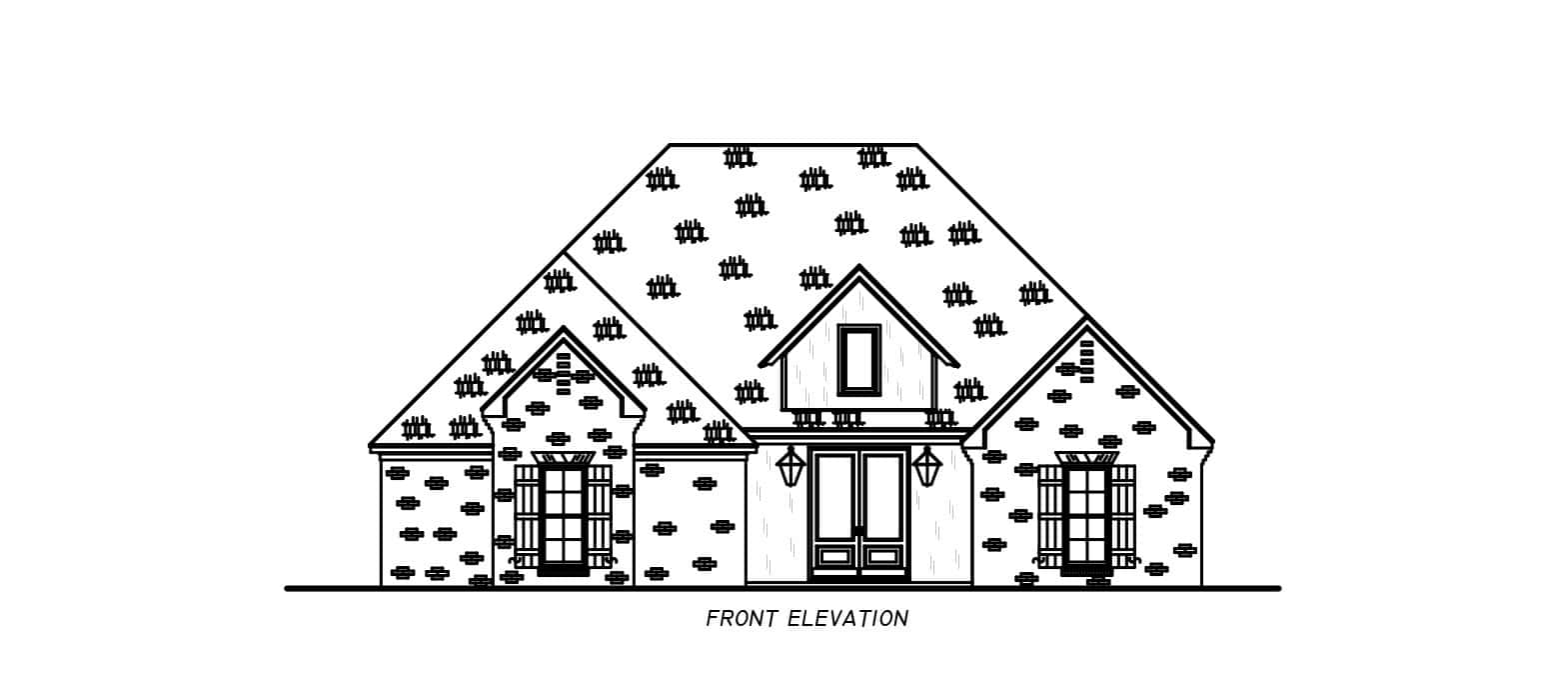 Front View of this 3-Bedroom,2286 Sq Ft Plan -140-1143