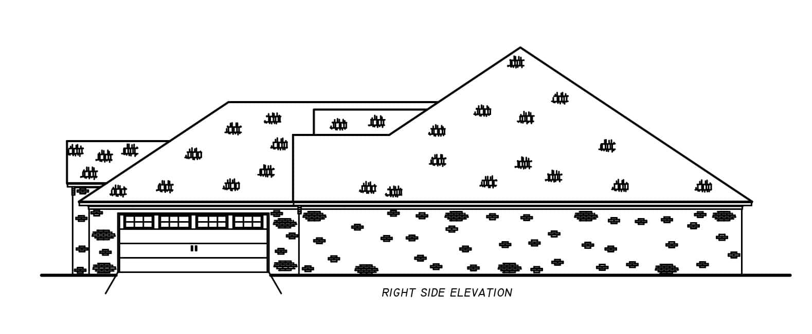 Home Plan Right Elevation of this 3-Bedroom,2286 Sq Ft Plan -140-1143