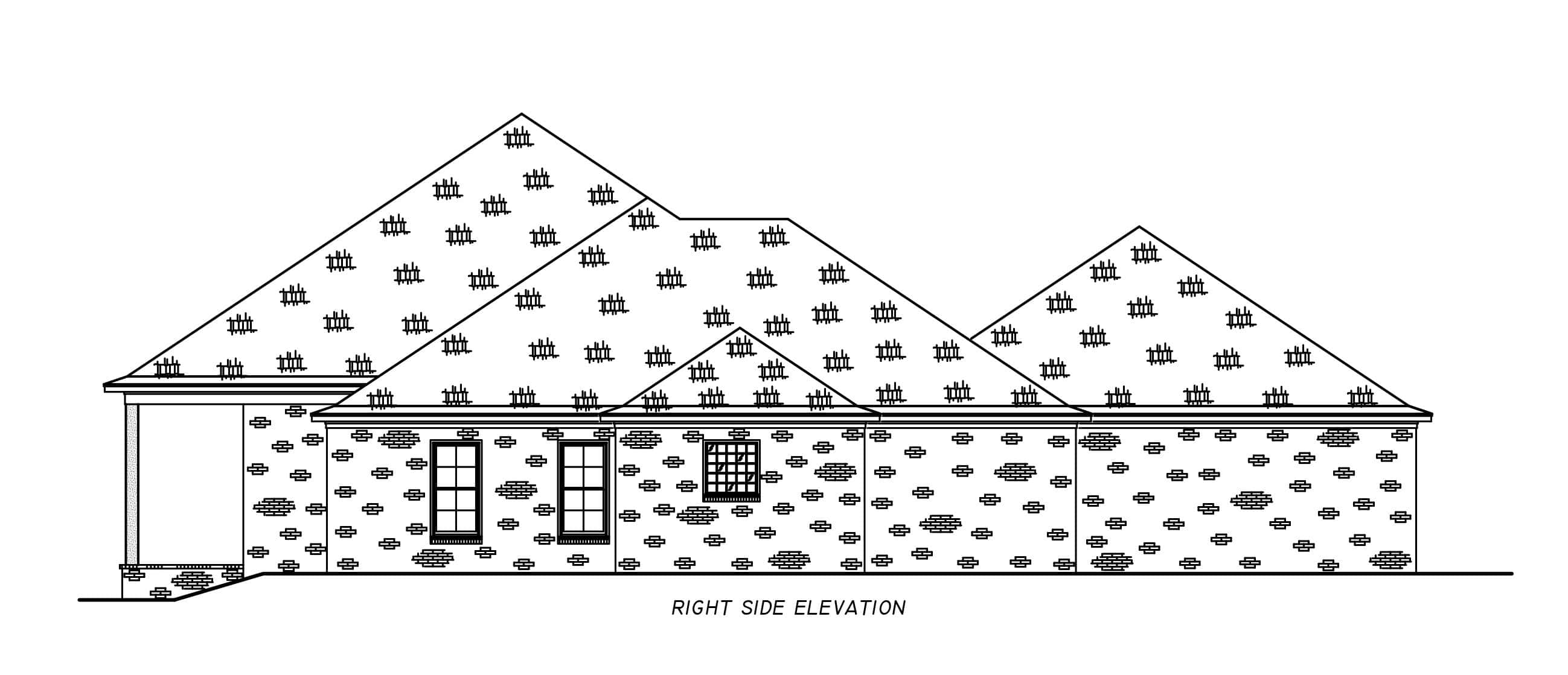 Home Plan Right Elevation of this 4-Bedroom,2526 Sq Ft Plan -140-1144