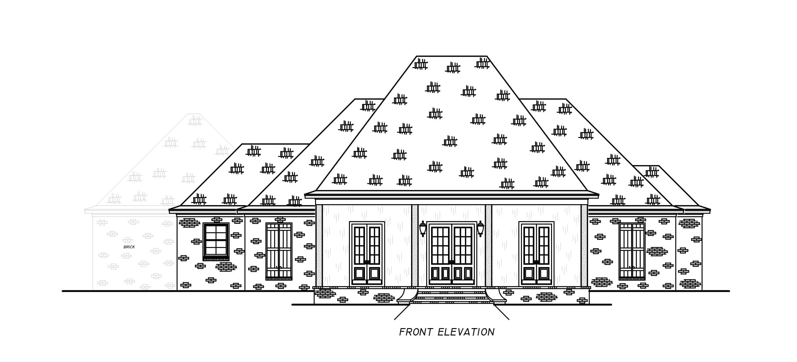 Home Plan Front Elevation of this 4-Bedroom,2526 Sq Ft Plan -140-1144