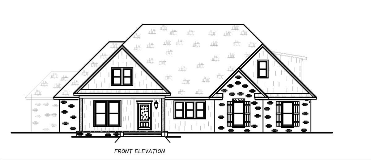 Home Plan Front Elevation of this 3-Bedroom,2982 Sq Ft Plan -140-1145