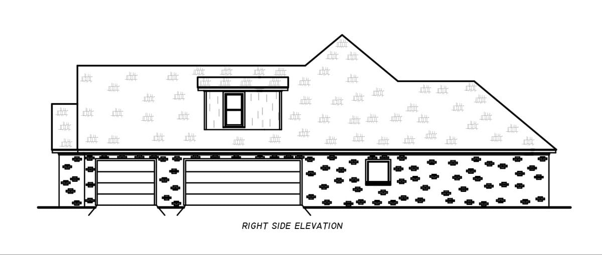 Home Plan Right Elevation of this 3-Bedroom,2982 Sq Ft Plan -140-1145