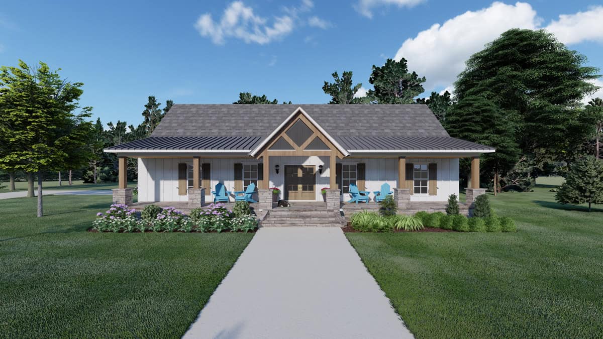 Front View of this 3-Bedroom,1828 Sq Ft Plan -140-1146