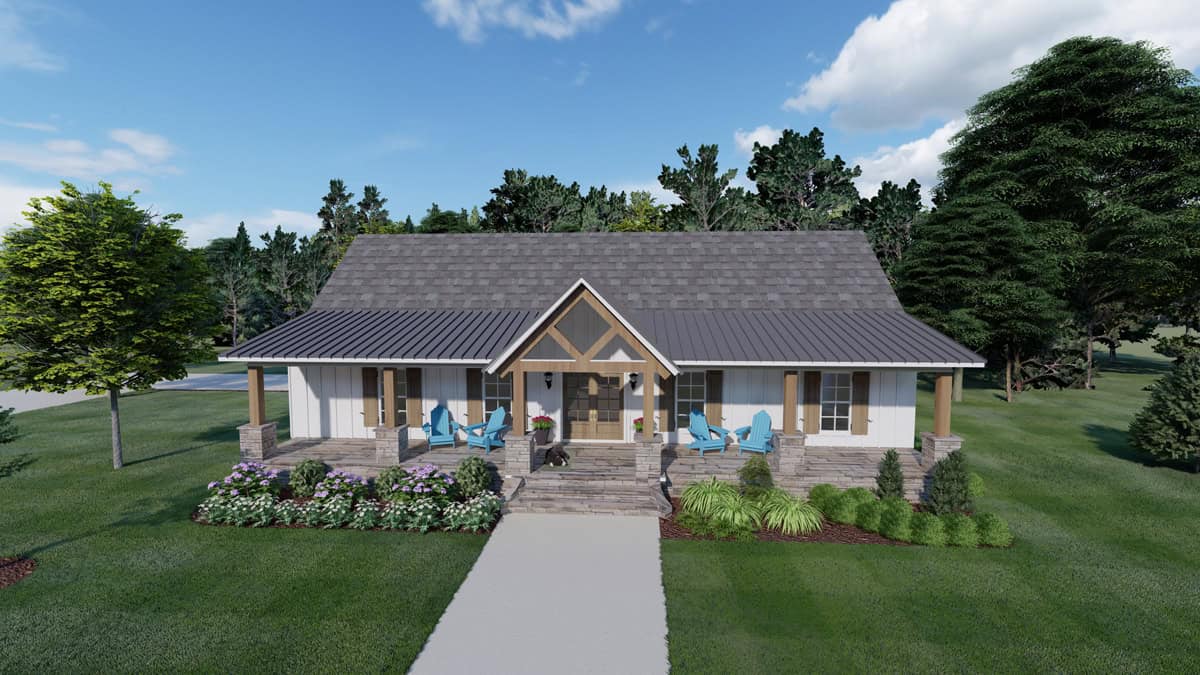 Front View of this 3-Bedroom,1828 Sq Ft Plan -140-1146