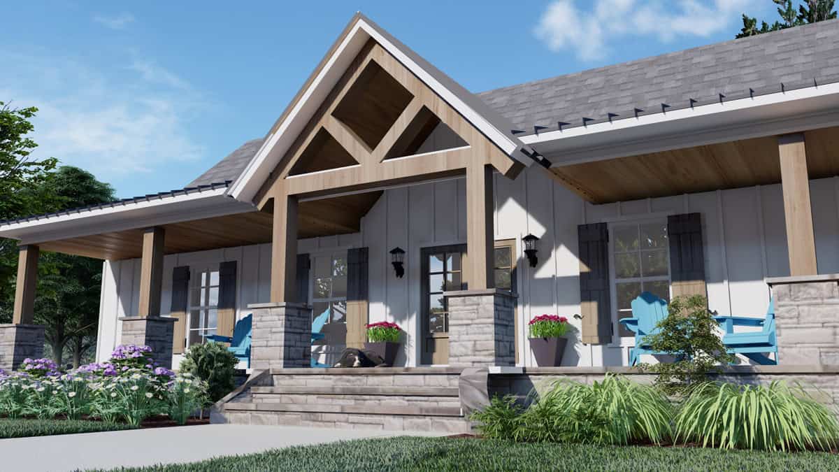 Right Side View of this 3-Bedroom,1828 Sq Ft Plan -140-1146