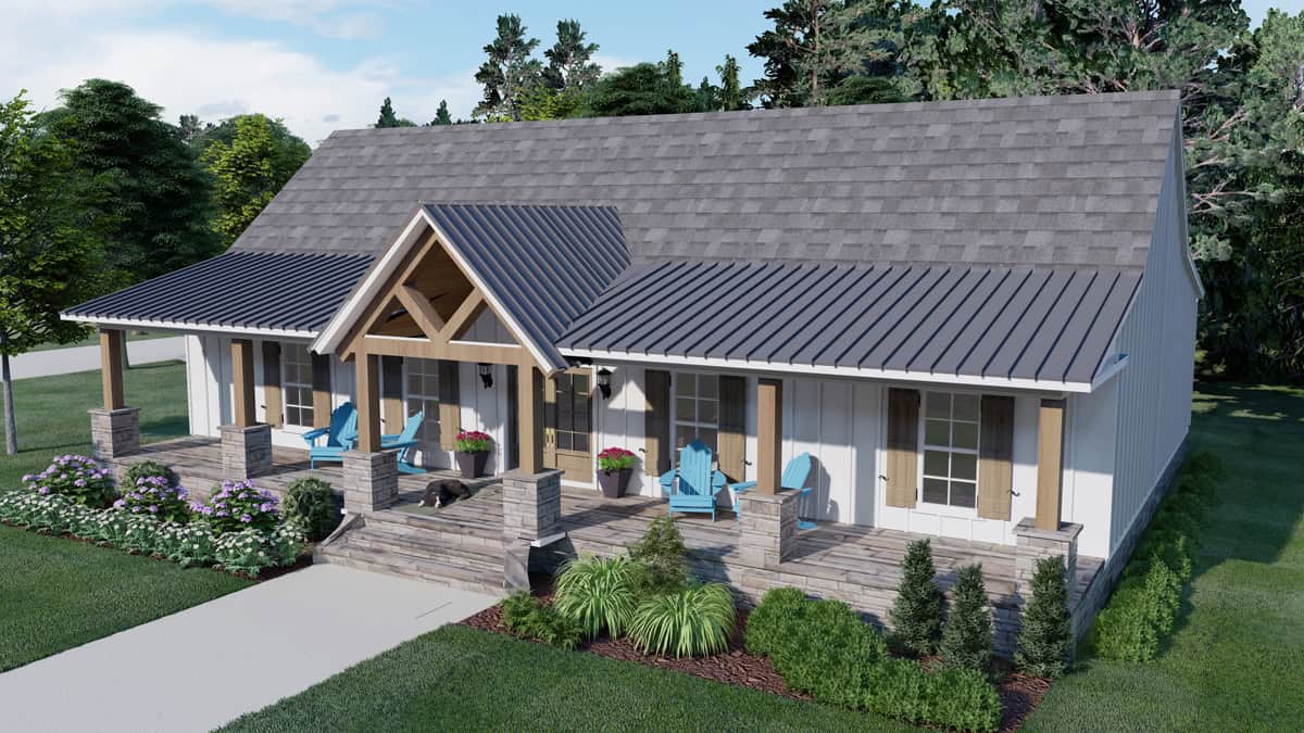 Right Side View of this 3-Bedroom,1828 Sq Ft Plan -140-1146