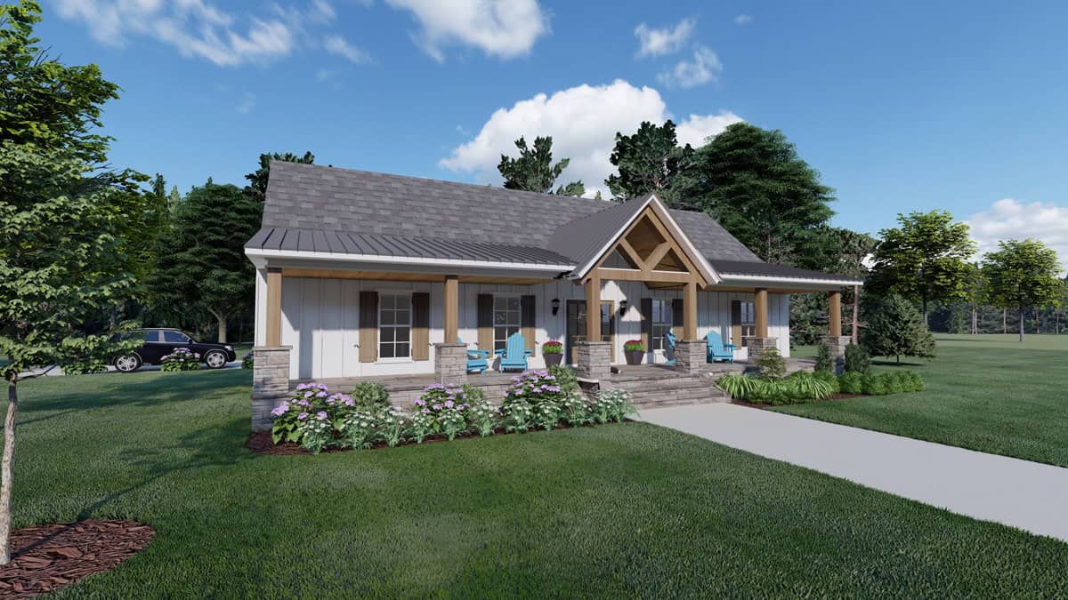 Left Side View of this 3-Bedroom,1828 Sq Ft Plan -140-1146