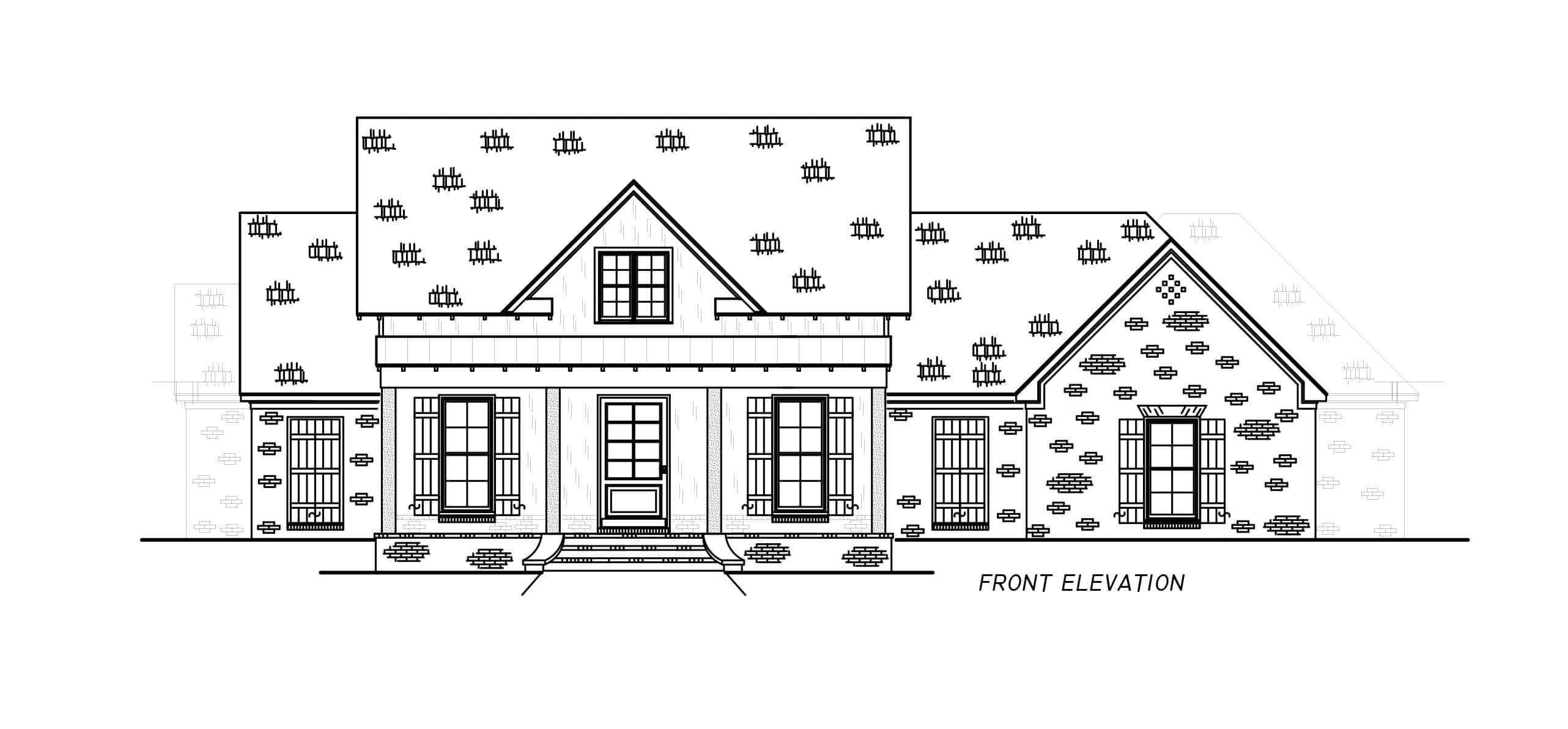 Home Plan Front Elevation of this 4-Bedroom,2499 Sq Ft Plan -140-1147