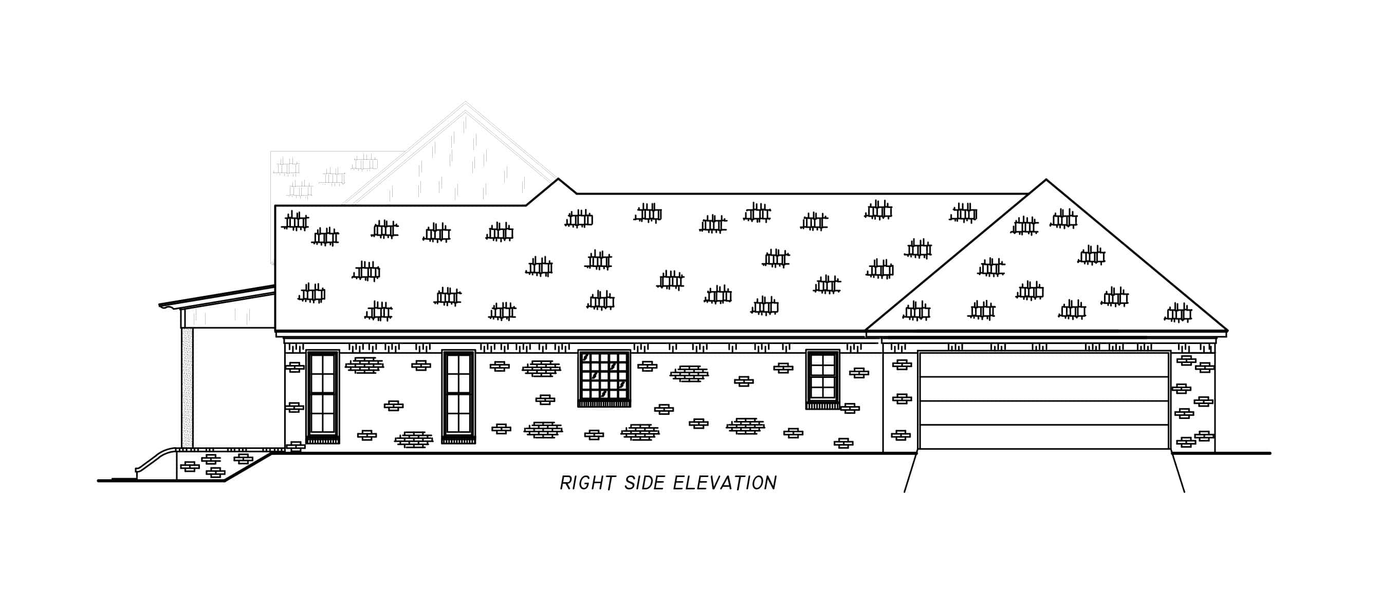 Home Plan Right Elevation of this 4-Bedroom,2499 Sq Ft Plan -140-1147