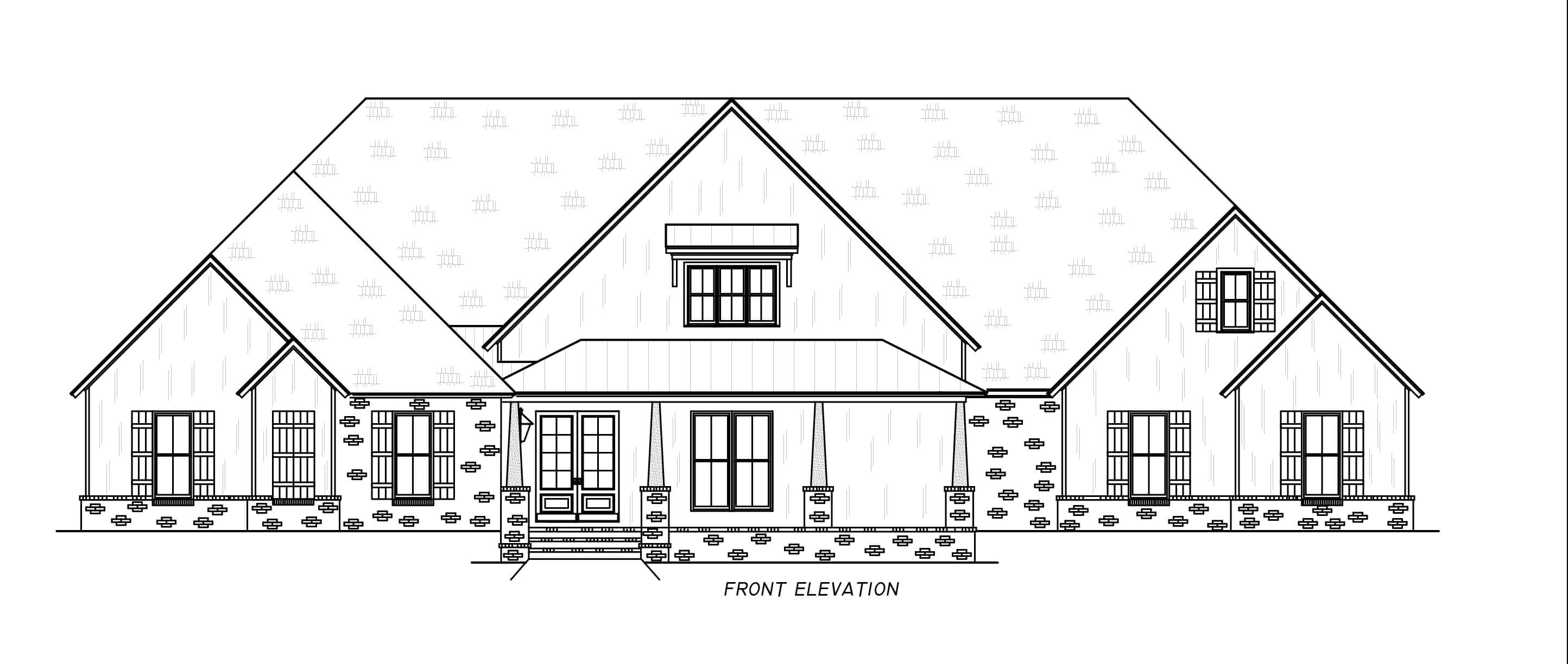 Home Plan Front Elevation of this 4-Bedroom,3618 Sq Ft Plan -140-1148