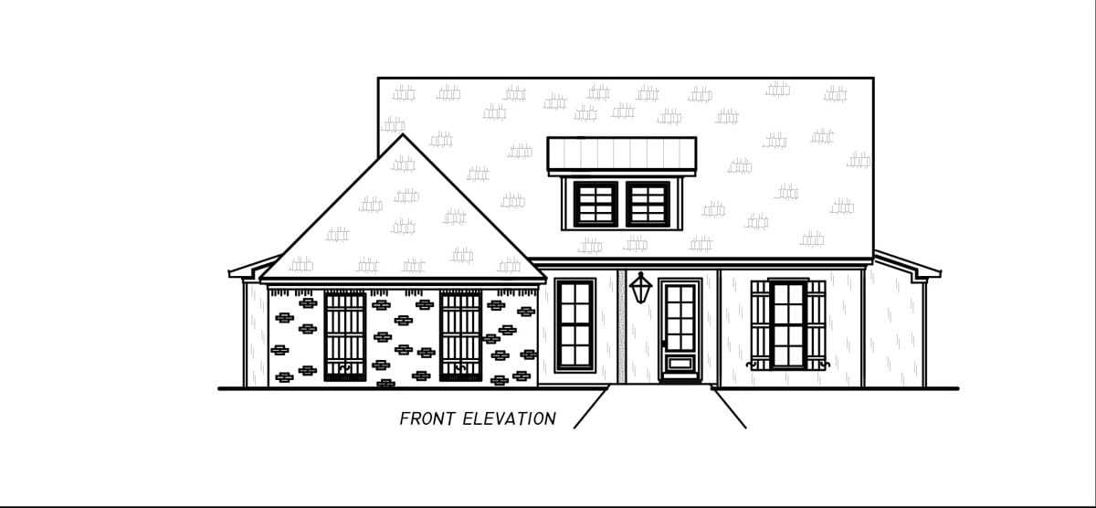Home Plan Front Elevation of this 3-Bedroom,1838 Sq Ft Plan -140-1149