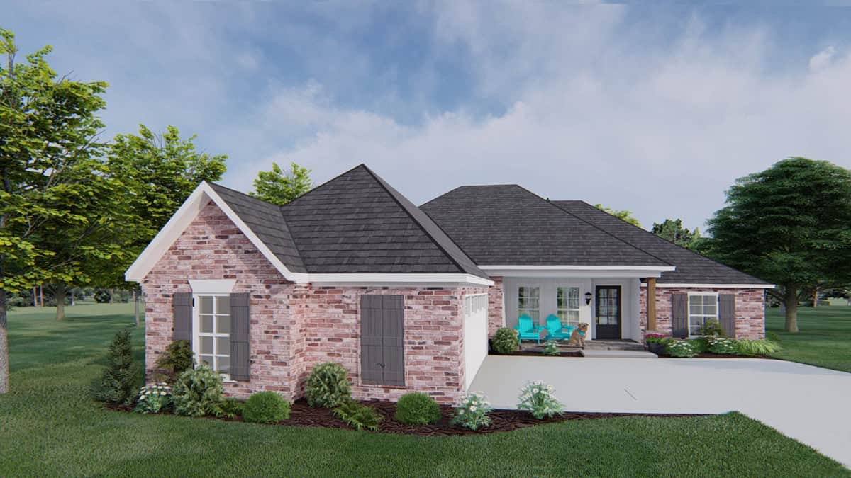 Front View of this 4-Bedroom,2013 Sq Ft Plan -140-1150